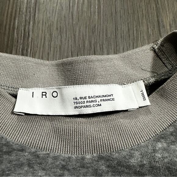IRO Heathen Studded Heather Gray Long Sleeve Sweatshirt‎ Size S - Picture 7 of 10